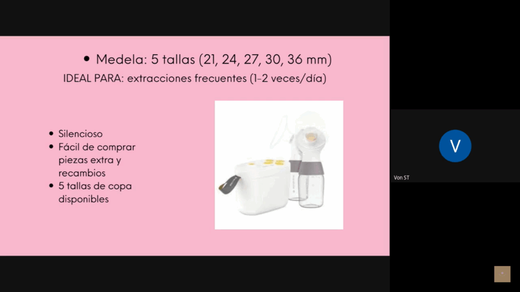 Caracteristicas de extractor medela